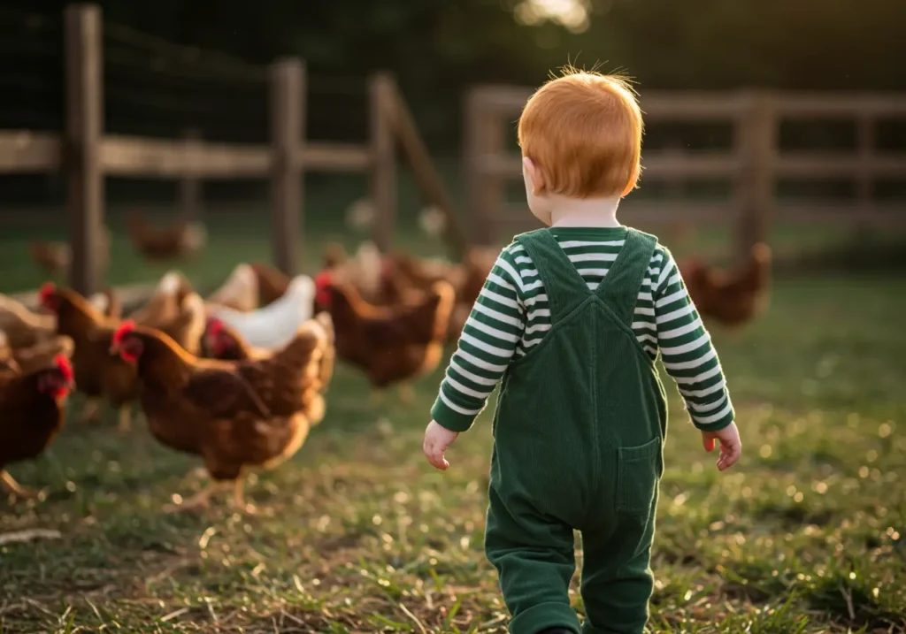Bambino di 18 mesi che cammina da solo