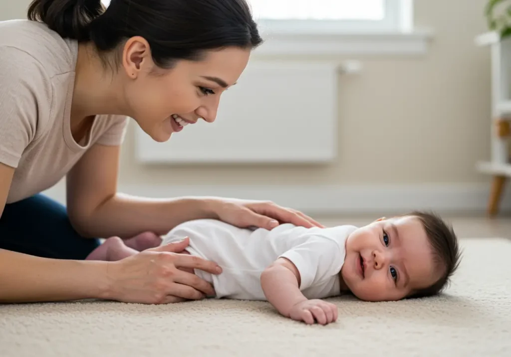 bambino di 3 mesi tummy time